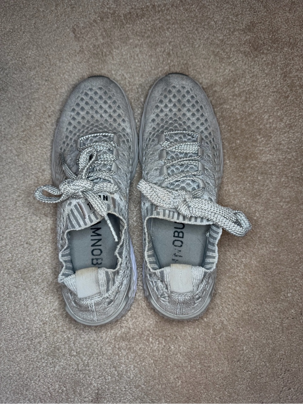 NOBULL Cloud-Like Knit Sneakers in Light Gray